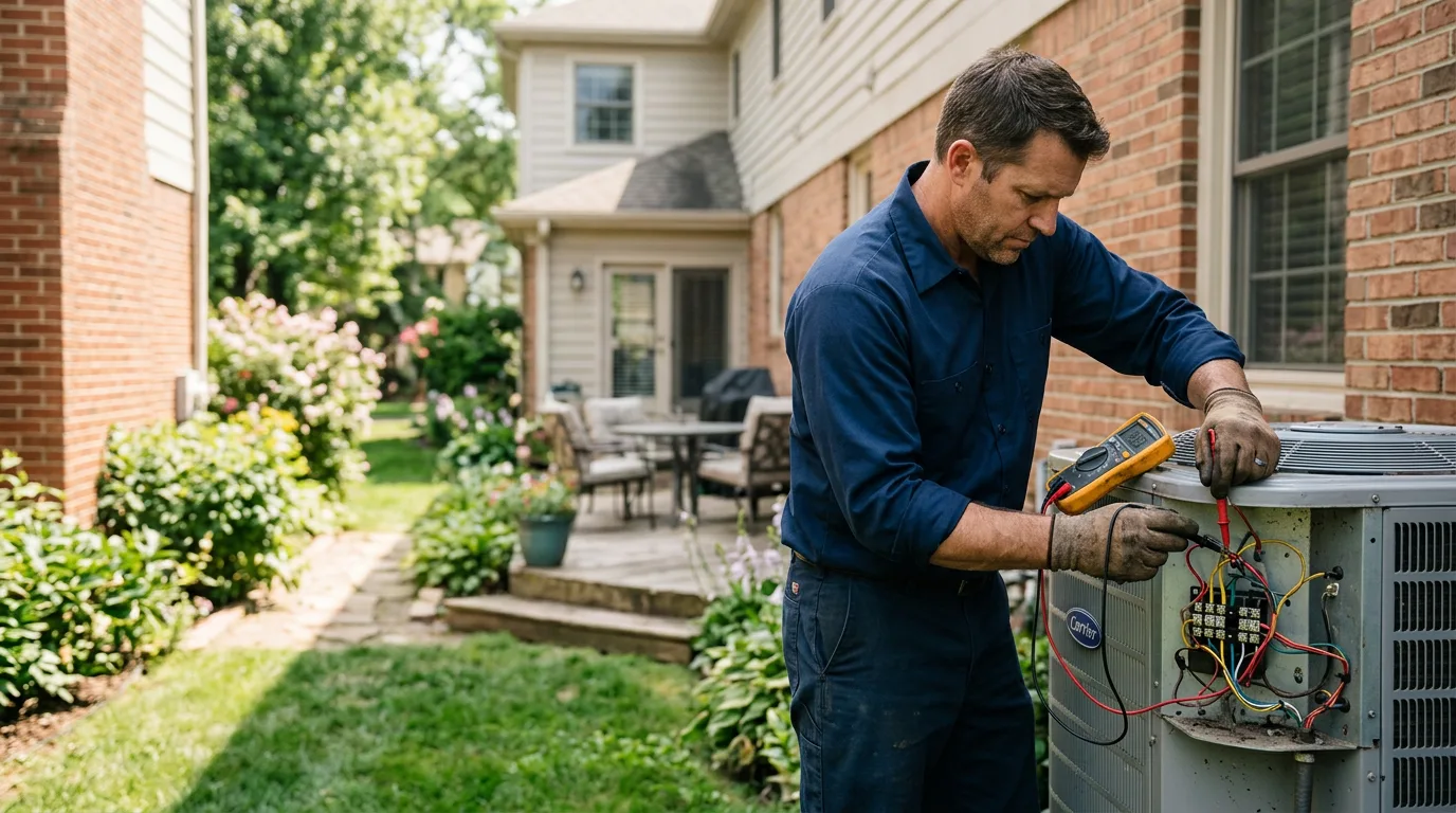 HVAC technician working near Bancroft, MI